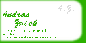 andras zwick business card