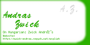 andras zwick business card